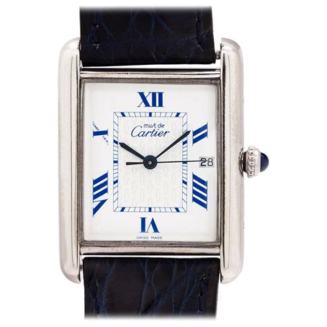 cartier tank watch quartz|cartier sterling silver tank watch.